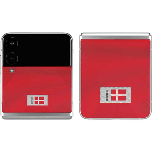 Denmark Soccer Flag Galaxy Z Flip4 5G Skin