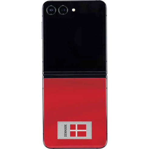 Denmark Soccer Flag Galaxy Z Flip5 5G Skin