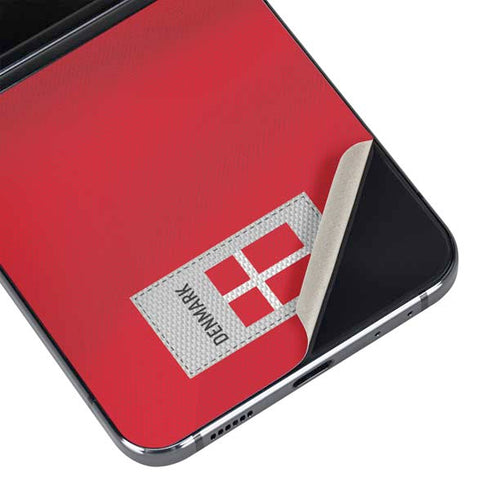 Denmark Soccer Flag Galaxy Z Flip5 5G Skin
