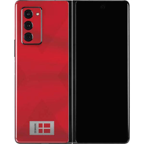 Denmark Soccer Flag Galaxy Z Fold2 5G Skin