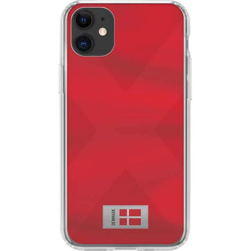 Denmark Soccer Flag iPhone 11 Clear Case