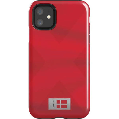 Denmark Soccer Flag iPhone 11 Impact Case