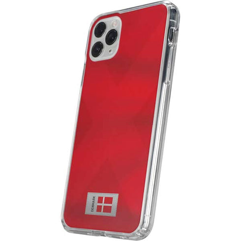 Denmark Soccer Flag iPhone 11 Pro Clear Case