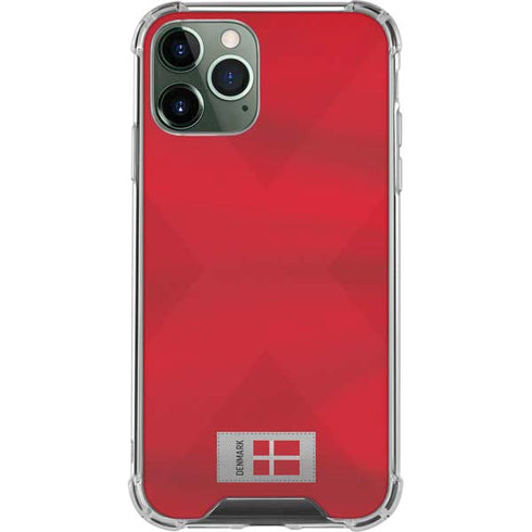 Denmark Soccer Flag iPhone 11 Pro Max Clear Case