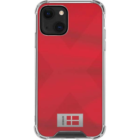 Denmark Soccer Flag iPhone 14 Clear Case