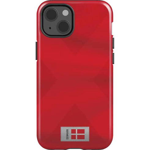 Denmark Soccer Flag iPhone 15 Impact Case