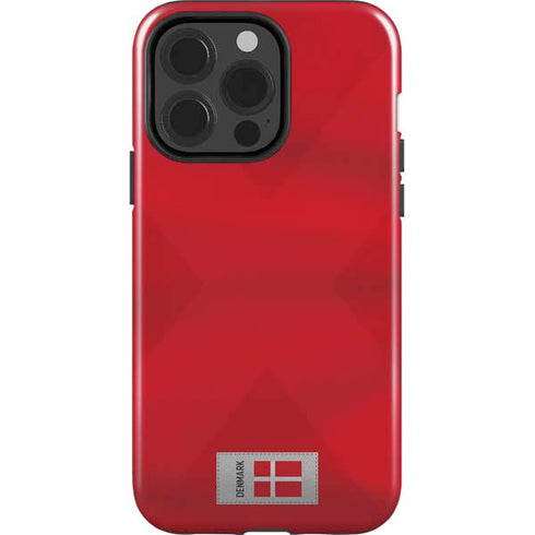 Denmark Soccer Flag iPhone 15 Pro Impact Case