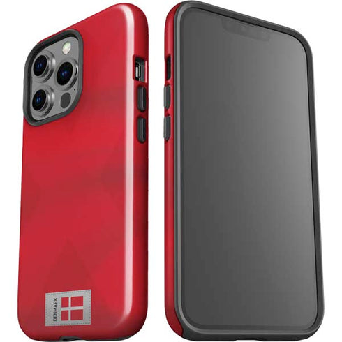 Denmark Soccer Flag iPhone 15 Pro Impact Case