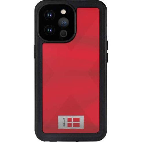 Denmark Soccer Flag iPhone 14 Pro Max Waterproof Case