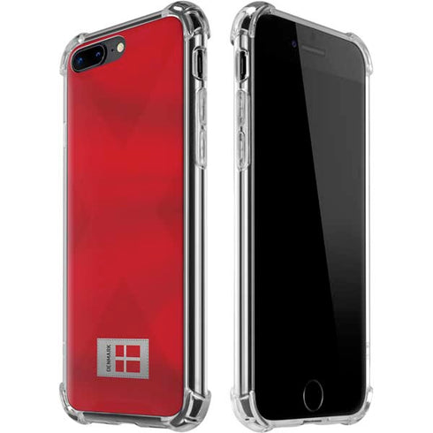 Denmark Soccer Flag iPhone 7/8 Plus Clear Case