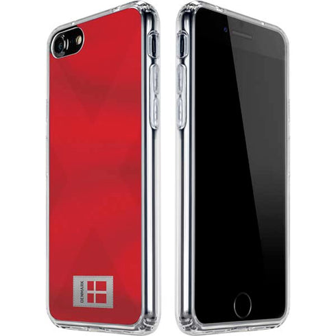 Denmark Soccer Flag iPhone SE (2nd & 3rd Gen) Clear Case