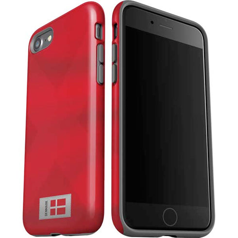 Denmark Soccer Flag iPhone SE (2nd & 3rd Gen) Pro Case