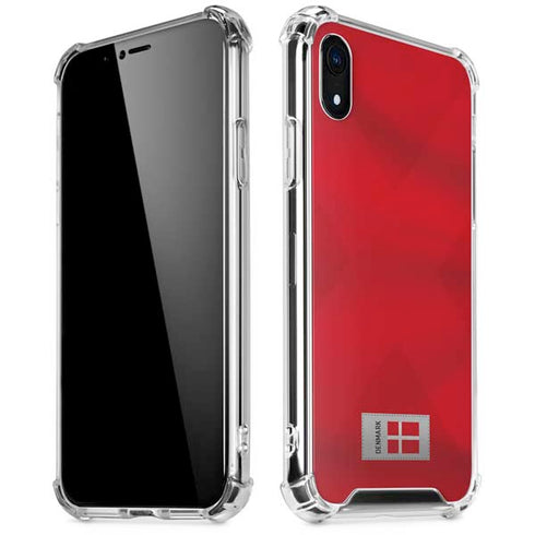 Denmark Soccer Flag iPhone XR Clear Case