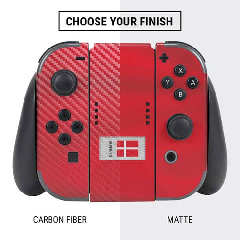 Denmark Soccer Flag Nintendo Switch Bundle Skin