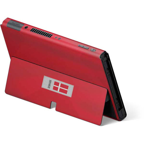Denmark Soccer Flag Nintendo Switch OLED (2021) Skin