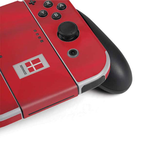 Denmark Soccer Flag Nintendo Switch OLED (2021) Skin