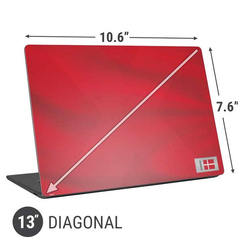 Denmark Soccer Flag Universal Laptop 13in (10.6 x 7.6in) Skin