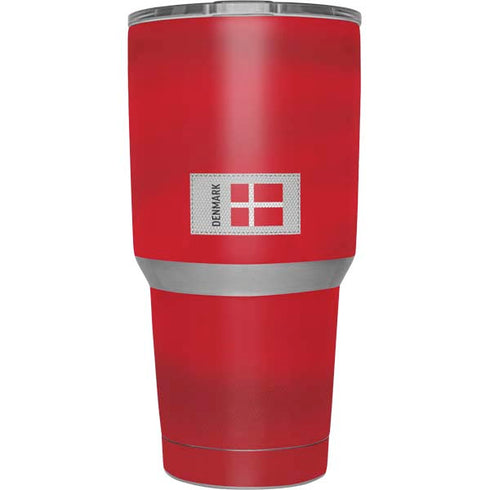 Denmark Soccer Flag Yeti 30oz Rambler Tumbler Skin