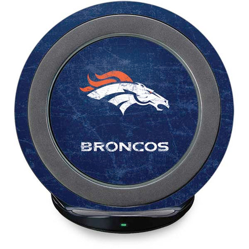 NFL Denver Broncos - Distressed Fast Charge Wireless Charging Stand Skin