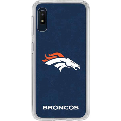 NFL Denver Broncos - Distressed Galaxy A10e Clear Case