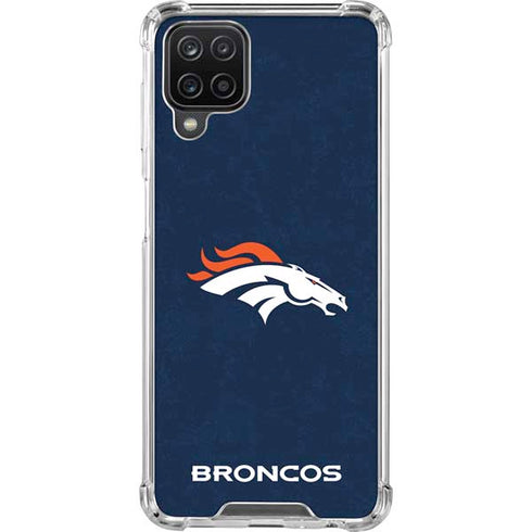 NFL Denver Broncos - Distressed Galaxy A12 Clear Case