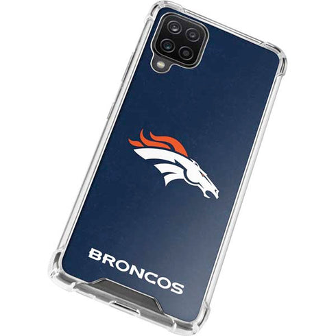 NFL Denver Broncos - Distressed Galaxy A12 Clear Case
