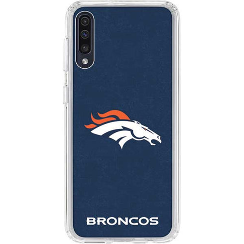 NFL Denver Broncos - Distressed Galaxy A50 Clear Case
