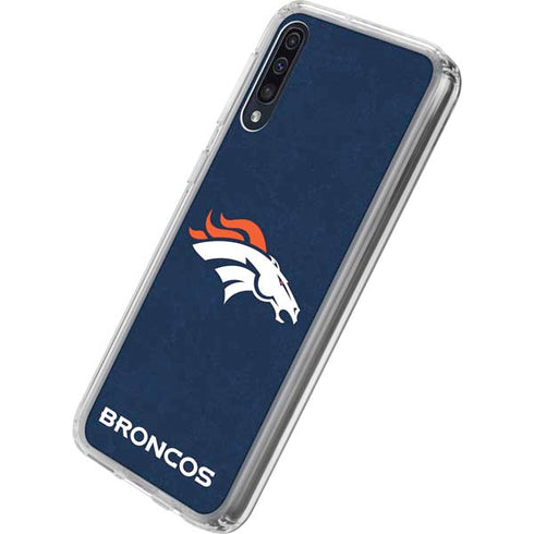 NFL Denver Broncos - Distressed Galaxy A50 Clear Case