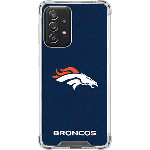 NFL Denver Broncos - Distressed Galaxy A52 5G Clear Case