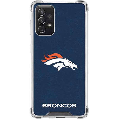 NFL Denver Broncos - Distressed Galaxy A72 5G Clear Case