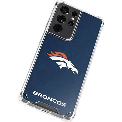 NFL Denver Broncos - Distressed Galaxy S21 Ultra 5G Clear Case