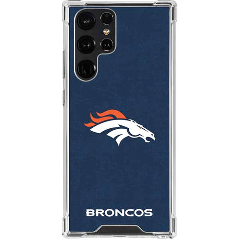 NFL Denver Broncos - Distressed Galaxy S22 Ultra Clear Case
