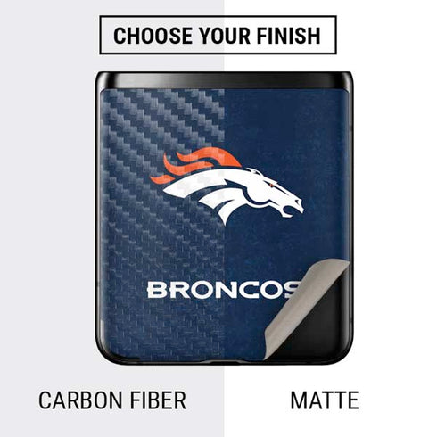 NFL Denver Broncos - Distressed Galaxy Z Flip Skin
