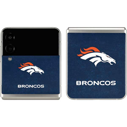 NFL Denver Broncos - Distressed Galaxy Z Flip3 5G Skin