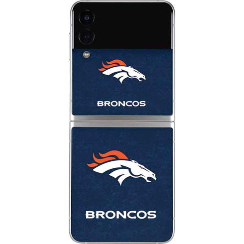 NFL Denver Broncos - Distressed Galaxy Z Flip3 5G Skin