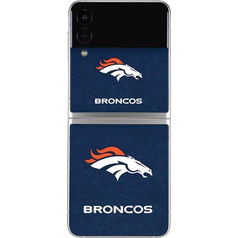 NFL Denver Broncos - Distressed Galaxy Z Flip4 5G Skin