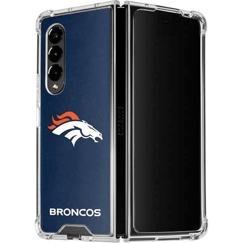 NFL Denver Broncos - Distressed Galaxy Z Fold4 5G Clear Case