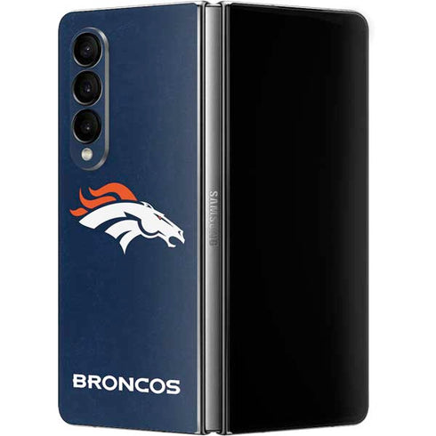 NFL Denver Broncos - Distressed Galaxy Z Fold4 5G Skin