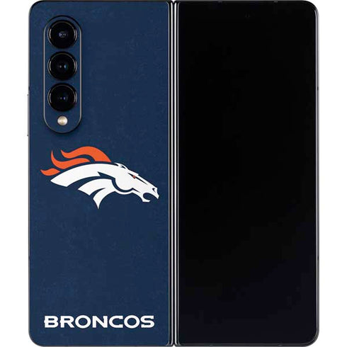 NFL Denver Broncos - Distressed Galaxy Z Fold4 5G Skin