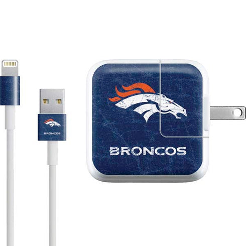 NFL Denver Broncos - Distressed iPad Charger (10W USB) Skin