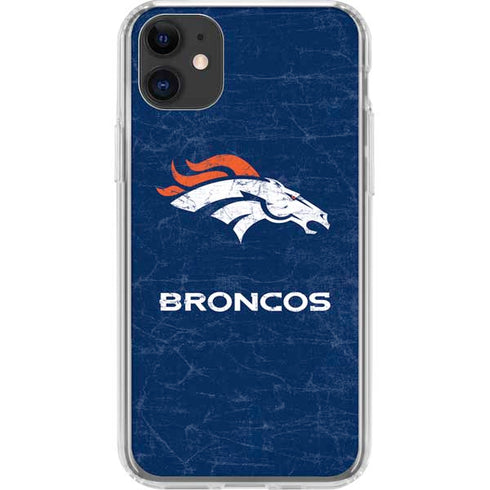 NFL Denver Broncos - Distressed iPhone 11 Clear Case