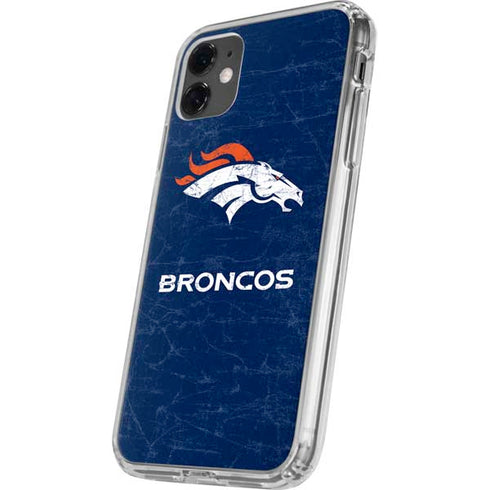 NFL Denver Broncos - Distressed iPhone 11 Clear Case