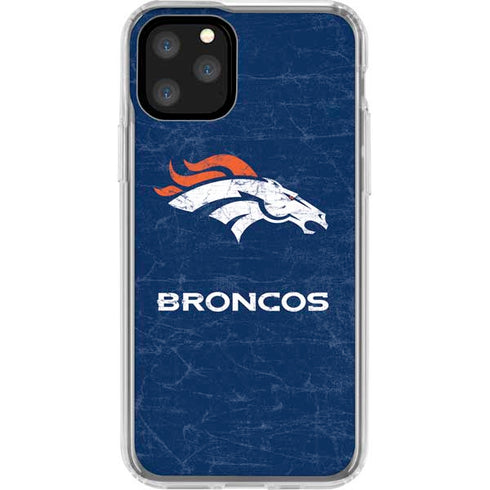 NFL Denver Broncos - Distressed iPhone 11 Pro Clear Case