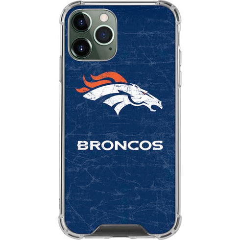 NFL Denver Broncos - Distressed iPhone 11 Pro Max Clear Case