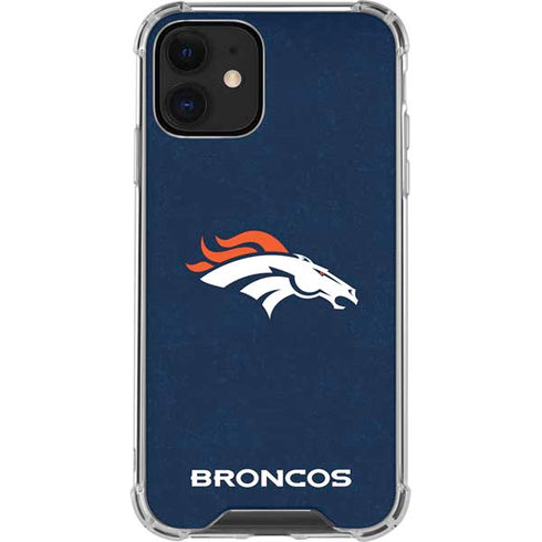 NFL Denver Broncos - Distressed iPhone 12 Mini Clear Case