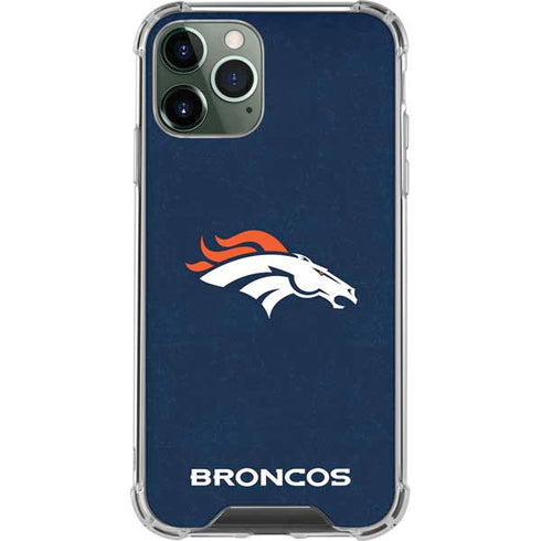 NFL Denver Broncos - Distressed iPhone 12 Pro Clear Case