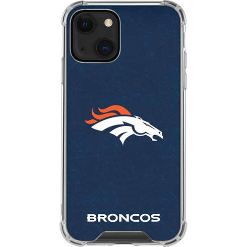 NFL Denver Broncos - Distressed iPhone 14 Clear Case