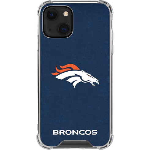 NFL Denver Broncos - Distressed iPhone 15 Plus Clear Case