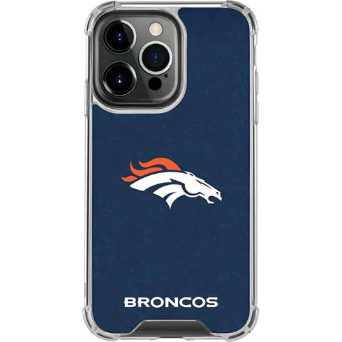 NFL Denver Broncos - Distressed iPhone 14 Pro Clear Case