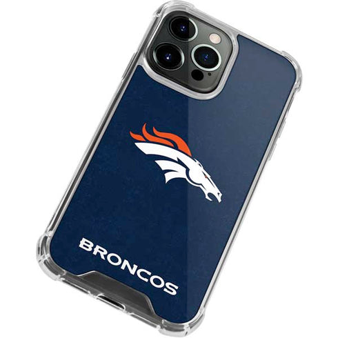 NFL Denver Broncos - Distressed iPhone 14 Pro Clear Case